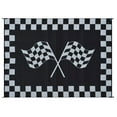 thumbnail image 2 of Ming's Mark Reversible Black & White Racing Flag Mat, 2 of 2