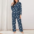 thumbnail image 2 of Uemuo Sea octopus Pattern Womens Pajama Sets,PJ Set for Women,Pajamas for Women Logo,Long Sleeve Pajama Set for Women,Soft Long Sleeve Top With Pants-X-Large, 2 of 7