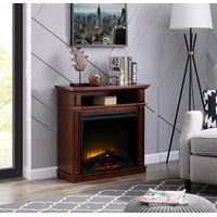 Bold Flame 32 inch Infrared Electric Fireplace in Chestnut