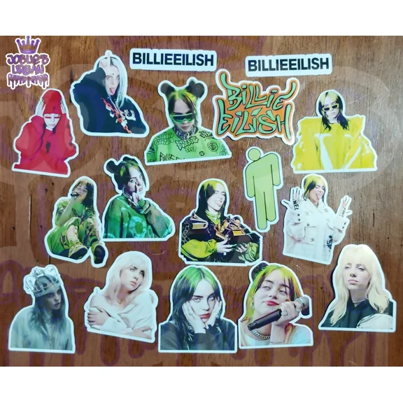 19 Pcs Stickers: Billie Eillish Glossy Stickers