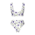 thumbnail image 5 of Daiia Purple Chicory Women's Bikini Set Two Piece Swimsuit High Waisted Bikini Adjustable Straps Bikini Perfect for Beach, Pool, and Summer Vacation-Large, 5 of 9