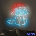 thumbnail image 5 of Handmadetneonsign Raccoon Christmas Hat Neon Sign, Raccoon Led Sign, Animal Wall Art, Wall Decor 93088, 5 of 5