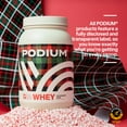 thumbnail image 5 of Podium Nutrition Whey Protein Powder, Peppermint Bark, 25g Protein Per Serving with Digestive Enzymes, Whey Protein Isolate & Concentrate, Gluten Free, Low Carb, Low Sugar & Soy Free, 27 Servings, 5 of 8