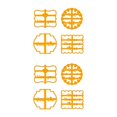 thumbnail image 1 of facefd 1/2/3/5 Elroy Cookie Mold Cooking Plastic Biscuit Form Mould Kitchen Baking Maker with Good Wishes 4 in 1 2PCS, 1 of 6