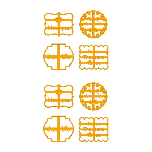 facefd 1/2/3/5 Elroy Cookie Mold Cooking Plastic Biscuit Form Mould Kitchen Baking Maker with Good Wishes 4 in 1 2PCS