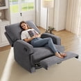 thumbnail image 6 of Bonzy Home Recliner Chair, Adjustable Backrest, Modern Design – Comfortable Manual Recliner for Living Room, Bedroom & Office, Gray, 6 of 7