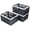Black+Gray, variant on 3-Pack Plastic Collapsible Storage Crates-30L,Foldable Plastic Crates for Storage (Black)