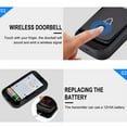thumbnail image 6 of Wireless Doorbell System | 200m Range Remote Control Pager | 52 Chime Options | 4-Volume Adjustable | LED Alert | Home Office Elderly Kids Use | ABS | Easy Install | 1 Button 1 Receiver | 433MHz, 6 of 9