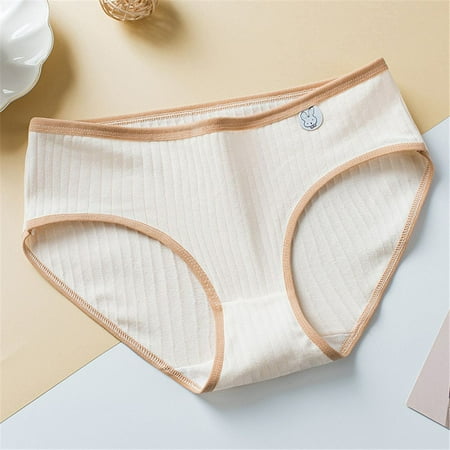 

Macaron Color Comfort Girl Briefs Strawberry Bear Women Underwear Cotton Panties Seamless Underpants Female Lingerie ORANGE L