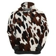 thumbnail image 2 of SCRAWLGOD Cow Print Hooded Pullover Sweater Women Fall Sweatshirts for Women Graphic Long Sleeve Hoddie Womens Trendy Stretchable Hoodie for Women with Pockets Size 4XL, 2 of 6