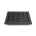 thumbnail image 2 of Floor Vent Cover / Register 6” x 10” with Damper – Prima Decorative Cast Aluminum, Powder Coated, Repaintable Tudor Mushroom Design – For Floors, Walls & Ceilings – VR 100, 2 of 10