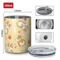 thumbnail image 4 of 12oz Coffee Tumblers Corgi Dog and Footprints Stainless Steel Vacuum Insulated Travel Tumbler Coffee Cups Mug with Lid and Straw with Cleaning Brush for Cold & Hot Drinks, 4 of 5