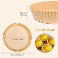thumbnail image 2 of 6.3 Inch Air Fryer Disposable Paper Liner, Air Fryer Paper Liners,100Pcs Non-Stick Air Fryer Parchment Paper Cooking Paper for Air Fryer-Natural(100 Pcs), 2 of 5
