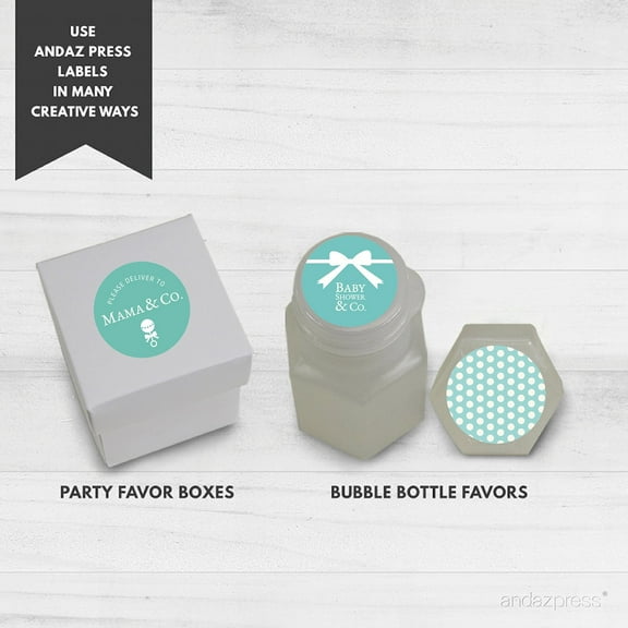 Party Diamond Blue Baby & Co. Hershey´s Kisses Baby Shower Favor Labels, 216-Pack