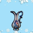thumbnail image 1 of Turkish Ceramic Snapdragon Vase - Handmade 25 cm Traditional Style Decorative Pitcher - Multicolor Glazed Home Accent or Unique Gift Idea, 1 of 4