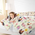 thumbnail image 3 of Erosebridal Farmhouse Rooster Bedding Comforter Set for Kids Girls, Pink Flower Floral Queen Bedding Sets, Stars Reversible, 7 Pieces, 3 of 5