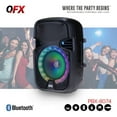 QFX 8” Bluetooth Speaker with LED Lights, Rechargeable, Includes Mic & Remote