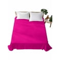 thumbnail image 2 of Twin Size Flat Sheet Only, Rose Pink Soft Brushed Microfiber Bed Sheets, Farmhouse Solid Pink Color Modern Art Hotel Quality Breathable Bedding Top Sheet, Easy Care, 66"x96", 2 of 9
