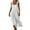 White, variant on Womens Summer Dresses, Flowy Dresses for Women, Summer Solid Color Round Neck Waist Cropped Sleeveless Flowy Strappy Long Dress