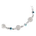 thumbnail image 2 of JOYARIS Pulsera Ajustable Con Medallas De San Benito Plata Ley 925 Talla Largo/Ancho: 19 cm (ajustable) x 3.5 mm PT-0000704, 2 of 3