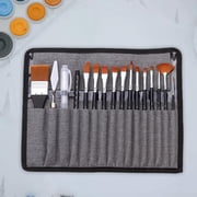 16 Pieces Professional Paint Brush Set Arts Crafts Supplies Painting Brushes Black
