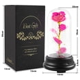 thumbnail image 4 of Rosa de cúpula con luces LED, regalo de rosa de cristal eterna, rosa encantada para siempre, regalo de cumpleaños para aniversario, día de San Valentín, día de la madre, boda, pequeño, 4 of 5