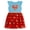 Turquoise / red, supergirl, variant on DC Comics Justice League Supergirl Tutu Pleated Tulle Dress Logo Toddler to Big Kid