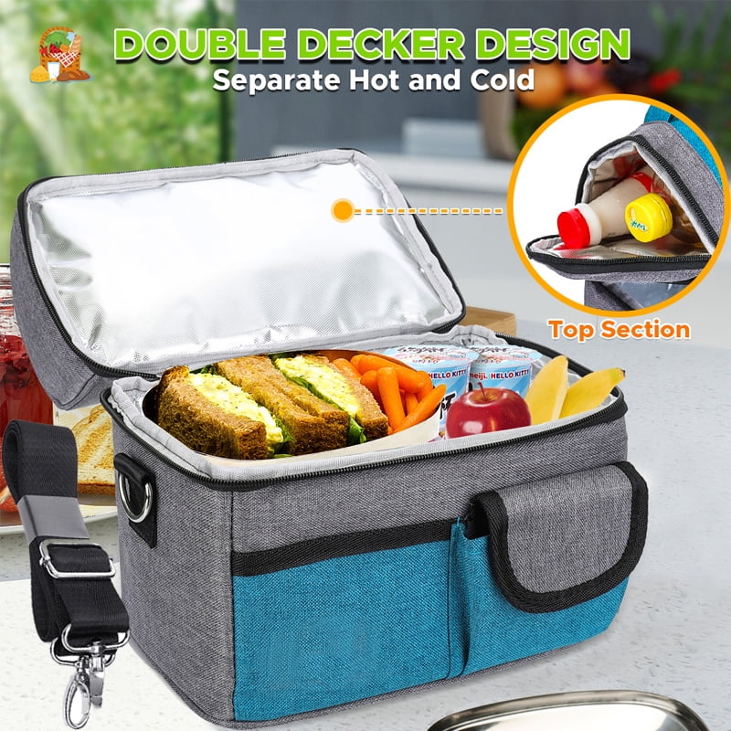 8L Picnic Cooler Bag, 26x16.5x22.5cm Oxford Fabric Thermal Cooler