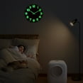 Gpoty Luminous Wall Clocks,12 inch Wooden Glow in The Dark Clock Wall