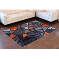 thumbnail image 5 of YHSF Modern Contemporary Area Rug for Living Room Bedroom Office Rug Trendz Style (Orange, 5 Feet x 7 Feet), 5 of 5