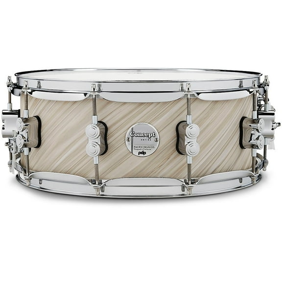 Pacific Drums & Percussion PDCM5514SSTI 5.5 x 14 in. Concept Maple Drum Set, Twisted Ivory & Chrome Hardware