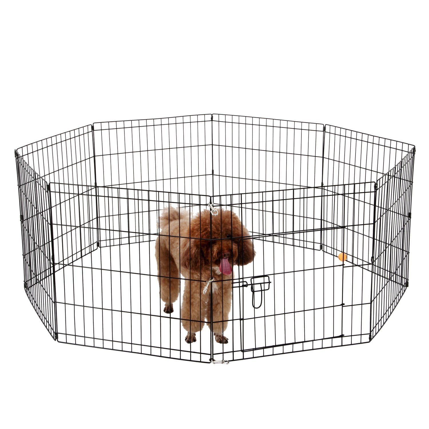 Ollieroo Dog Playpen with Door Exercise Pen Pet Fence Cage 8 Panel