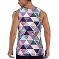 thumbnail image 3 of Easygdp Plaid Flamingo Men's Tank Top, Sleeveless Muscle T Shirts, Breathable, Quick-Dry, Loose for Gym, Running, Fitness - Small, 3 of 9