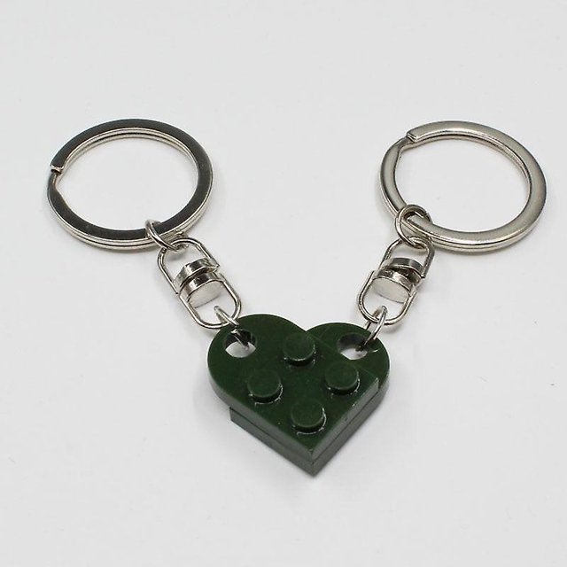 Cute Love Heart- Brick Keychain For Elements Key Ring Jewelry