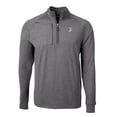 thumbnail image 2 of Men's Cutter & Buck Heather Black Baltimore Orioles Big & Tall Adapt Eco Raglan Quarter-Zip Jacket, 2 of 3