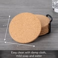 thumbnail image 2 of Thirstystone 6-Pack Thick Cork Coasters in Black Coaster Holder, 2 of 5