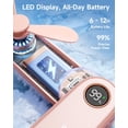 thumbnail image 4 of Mini ventilador portátil de mano con pantalla LED, 3 en 1 plegable personal recargable por USB, ventilador de mano y linterna para viajes, pestañas de pestañas, lindo bolsillo pequeño para, 4 of 8
