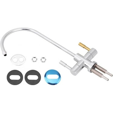 sovpo Free Reverse Osmosis Faucet for RO Drinking Water Systems, Brushed Nickel, 1/4'' Double Holes Sink Faucet Tap Chrome Reverse Osmosis RO Drinking Water Filter