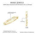 thumbnail image 5 of Rosec Jewels Natural Diamond Eternity Ring - HI-SI Quality - April Birthstone Ring, 10K Yellow Gold, US 9.50, 5 of 6