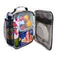 thumbnail image 4 of Haosy Blue Orange White Feather Reusable Lunch Box Men/Women Insulated Lunch Bag for School Picnic Travel, 4 of 6