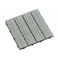thumbnail image 4 of Patio Floor Tiles Pack of 22 WPC Wood-Plastic Composite Patio Deck Tiles DIY Interlocking Decking Tiles, Quick Deck Floor Tile, Court Tile, Water Resistant Indoor Outdoor -11.8" SKYGREY, 4 of 7
