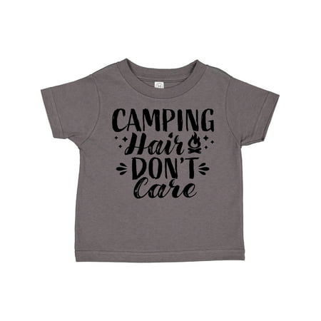 

Inktastic Camping Hair Dont Care with Campfire Gift Toddler Toddler Girl T-Shirt