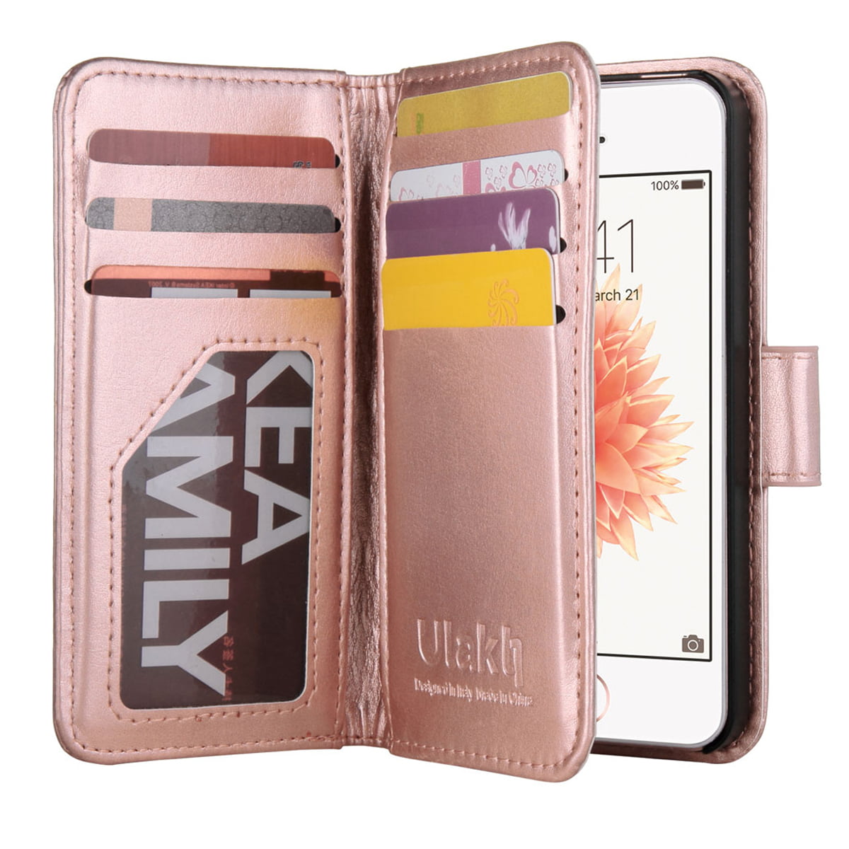 iPhone SE Case, iPhone 5s Wallet Case, ULAK Premium PU Leather Magnet