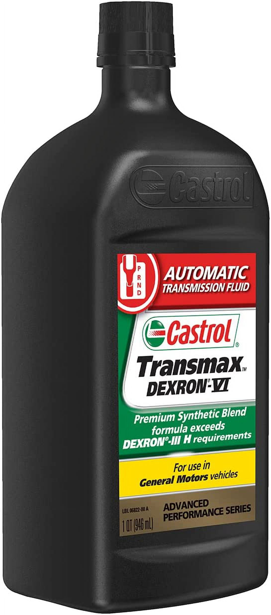 Castrol DEXRON VI Synthetic Transmission Fluids Automatic Transmission Fluid, 1 qt 6 Pack