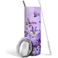 thumbnail image 1 of Green Irish Shamrocks Tumbler with Lid and Straw，St. Patrick''s Vacuum Insulated Tumbler With StrawTumbler, 20 oz Stainless Steel Tumbler, 1 of 6
