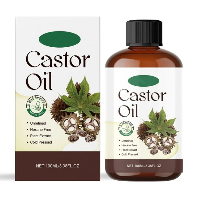 Aceite de ricino para cejas, cabello y pestañas, nutritivo, hidratante, masajeador, aceite esencial 100 ml