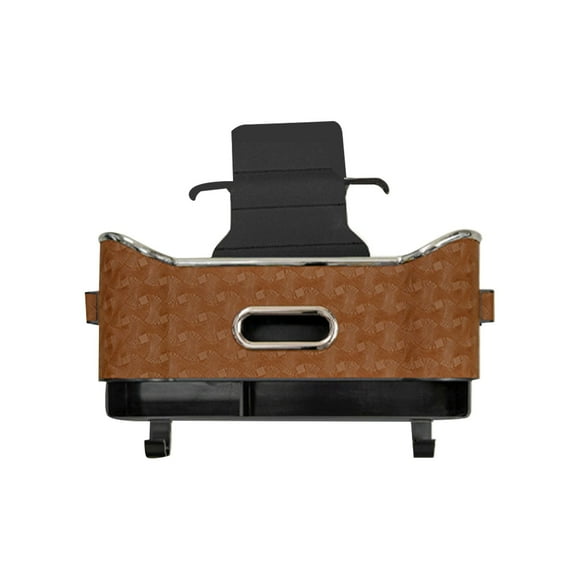 Organisateur de Siège Arrière de Voiture Multifonctionnel avec 2 Porte-Gobelets, Tissu de Siège de Voiture et Rangement avec Crochets pour Maison et Voyage