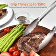 thumbnail image 2 of 18/8 Stainless Steel Kitchen Tongs: U-Taste 7+9+12 inch Heat Resistant Cooking Tong with Sturdy Metal Tips & Non Slip Silicone Handle & Smooth Locking for Serving BBQ (Set of 3, Orange), 2 of 9