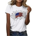 thumbnail image 4 of VerPetridure 4th of July Shirts for Women Funny Short Sleeve Crew Neck Blouse Patriotic American Flag T Shirt, 4 of 6