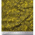 thumbnail image 1 of Soimoi Yellow Rayon Fabric Leopard & Wild Animal Skin Printed Craft Fabric by The Yard 56 Inch Wide, 1 of 3